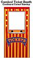Carnival Ticket Booth Photo Cardboard Cutout Standup Prop