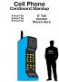 80s Cell Phone Cardboard Cutout Standup Prop