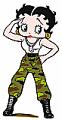 Betty Boop - Army Cardboard Standee
