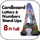 8 Foot Tall Cardboard Letters-Numbers Standup
