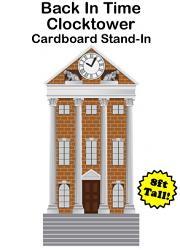 Back In Time Clocktower Cardboard Cutout Standup Prop (8 FT)