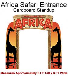 Africa Safari Entrance Cardboard Cutout Standup Prop 