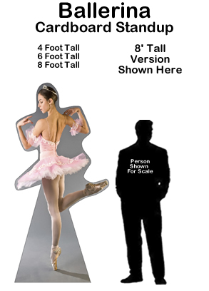Ballerina Cardboard Cutout Standup Prop