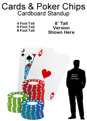 Cards & Poker Chips Cardboard Cutout Standup Prop