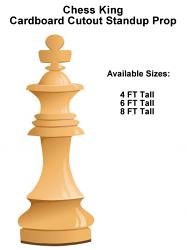 Chess King Wood Cardboard Cutout Standup Prop