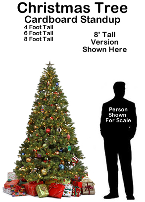  Christmas Tree with Presents Cardboard Cutout Standup