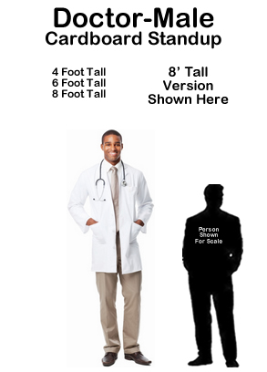 Dr Male Cardboard Cutout Standup Prop