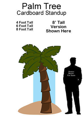 Palm Tree Cardboard Cutout Standup Prop