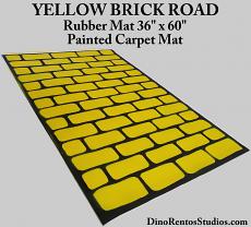 Yellow Brick Road Rubber Mat 36" x 60" - Straight