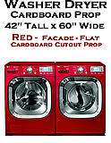 Washer Dryer Red Cardboard Cutout Standup Prop