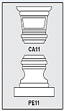 CA11-PE11 - Architectural Foam Shape - Capital & Pedestal