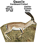 Gazelle Cardboard Cutout Standup Prop