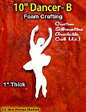 10 Inch Dancer B Foam Shape Silhouette