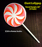 Giant Foam Lollypop Candy Prop - 36 Inches
