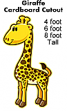 Giraffe Cartoon Cardboard Cutout Standup Prop