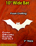 10 Inch Bat Foam Shape Silhouette