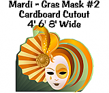 Mardi Gras Mask 2 Cardboard Cutout Standup Prop